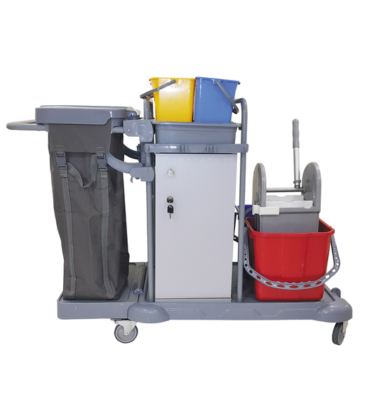 Reinigungswagen mit Schrank Set